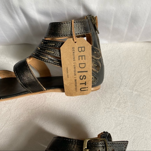 Bed Stu Shoes Bed Stu Artemis Caged Sandal Distressed Leather 9
